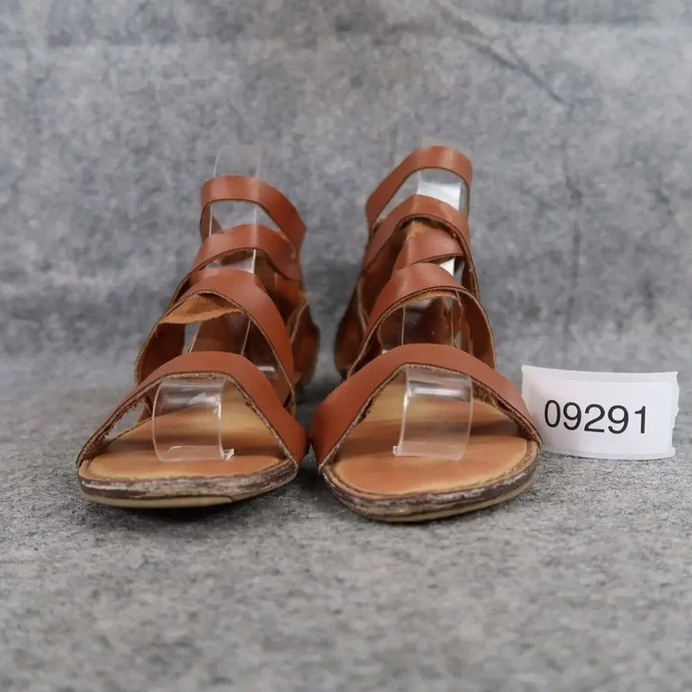 Wonder Nation Shoes Kids 13 Sandals Casual Strappy Flats Zip Girls Toddler Brown
